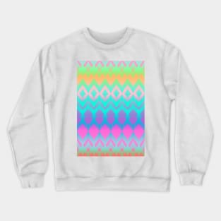 Rainbow Ikat Pattern Crewneck Sweatshirt